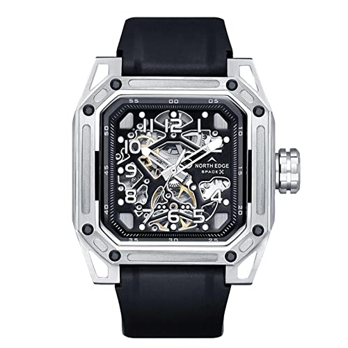 Botiniv Herren-Automatikuhr,wasserdichte 100 Hohle Design Herrenuhren - Automatische Edelstahl-Armbanduhr Einzigartige Luxus-Armbanduhr