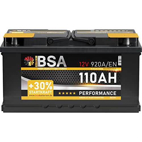 Autobatterie 110Ah 12V 920A/EN BSA Batterie +30% Startleistung ersetzt 90Ah 95Ah 100Ah 105Ah SLA verschlossen