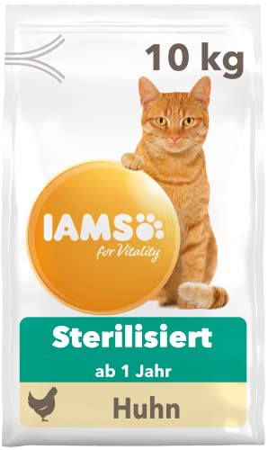 IAMS for Vitality Adult Katzenfutter trocken für sterilisierte Katzen mit frischem Huhn 10kg