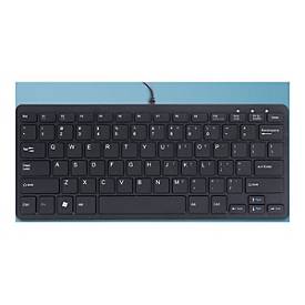 R-Go Compact Tastatur, QWERTY (US), weiß, drahtgebundenen - Tastatur - QWERTY - USA - Schwarz