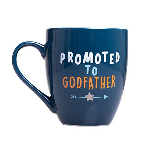 Pearhead Tasse mit Aufschrift Promoted To Godfather, Blau