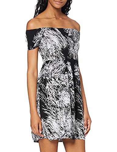 Urban Classics Damen Ladies Smoked Off Shoulder Dress Kleid, Mehrfarbig (Limb 01061), 38 (Herstellergröße: M)