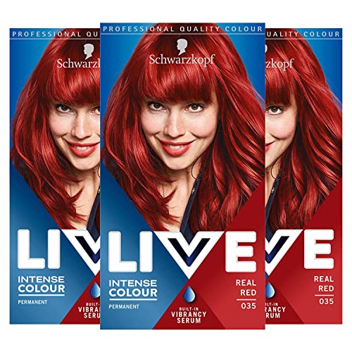 3 x Schwarzkopf Live Intense Color 035 Real Red (3 x 142,5 ml)