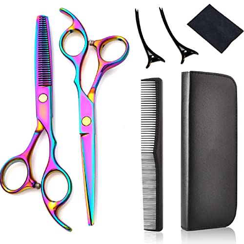 10 Stück Haarschneidescheren-Set, professionelles Haarschneide-Set, mit Kamm und Box für Friseursalon, Zuhause