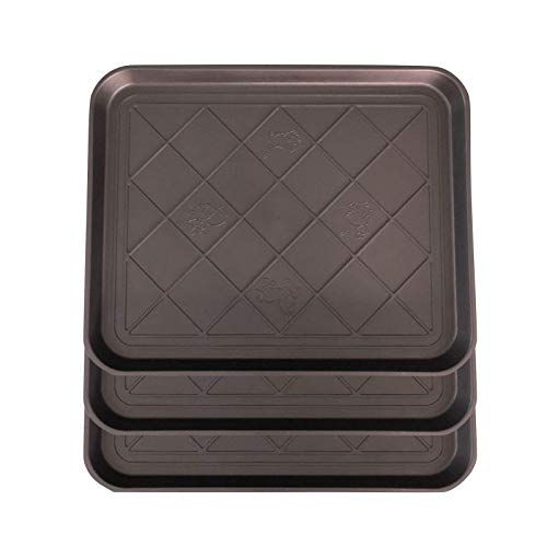Boot Tray Multi-Purpose 19.6" x 15.74" x 1.2" Floor Protection-Pet Bowls-Paint-Dog Bowls,Shoes, Pets, Garden - Mudroom, Entryway, Garage-Indoor and Outdoor Friendly C