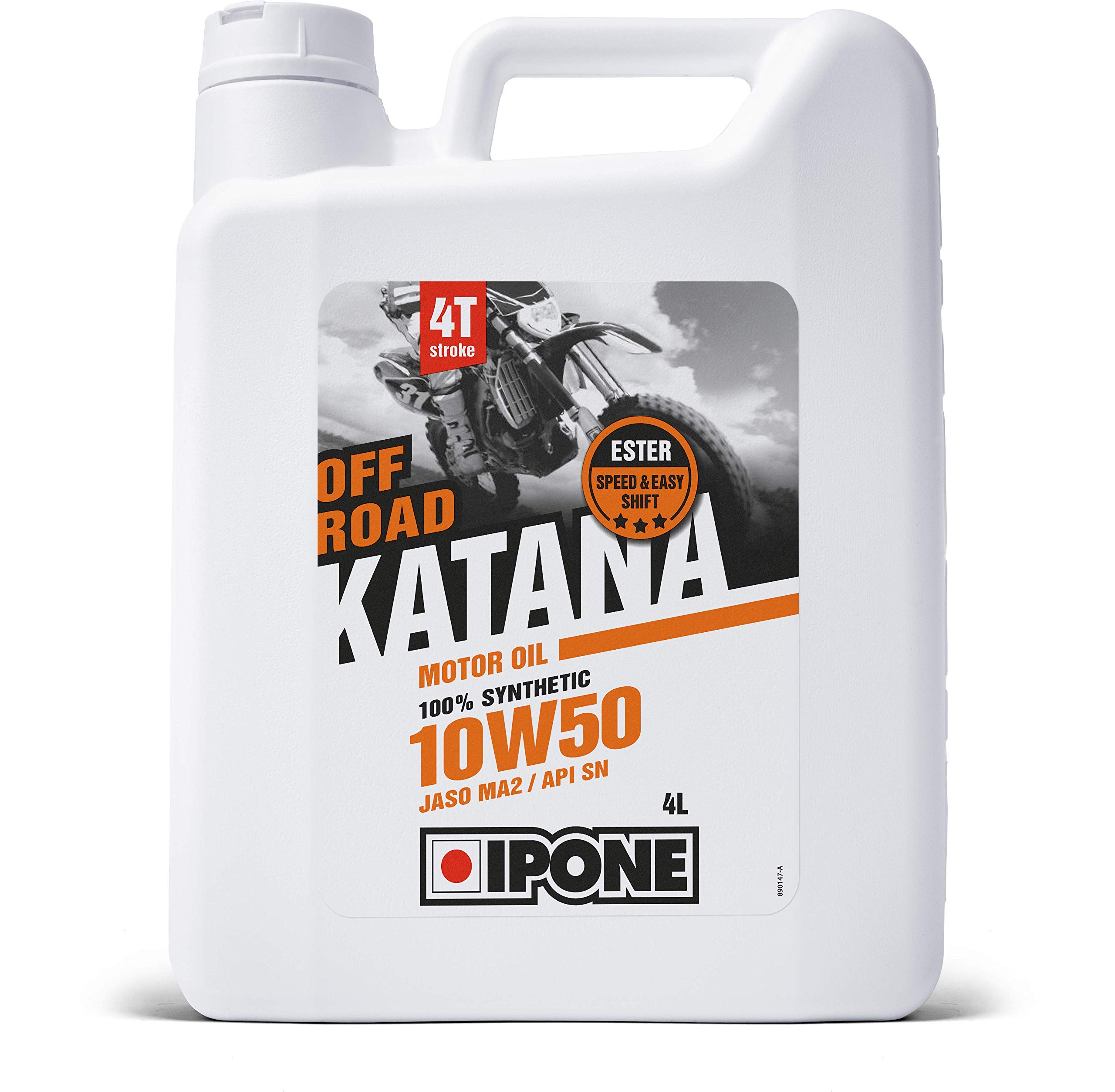 Ipone - Motoröl 4-Takt-Motorrad 10W50 Katana Off Road -100% synthetisch mit Estern - Schnelles und präzises Schalten - 4L-Kanister