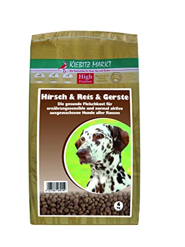 Kiebitzmarkt High Premium Hundefutter Trockenfutter Hirsch & Reis & Gerste (4 kg)