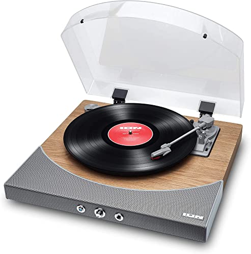 ION Audio Premier LP - USB Bluetooth-Plattenspieler mit Lautsprechern / Digital Converter auf PC oder Mac - Naturholz-Finish