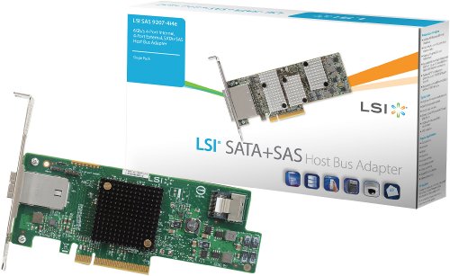 LSI SAS 9207-4i4e SATA / SAS-Controller (6 GB, 4 Ports intern, 4 Ports extern, mit PCI-E Interface, UK-Import)
