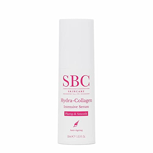 SBC Skincare - Gesichtsserum Anti Falten für Frauen mit Meereskollagen - 50 ml - Nährt und Glättet die Haut - Serum für Gesicht und Körper - Hydra-Collagen Intensive Serum