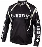 Westin LS Tournament Shirt Black/Grey - Team Angelshirt , Größe:M