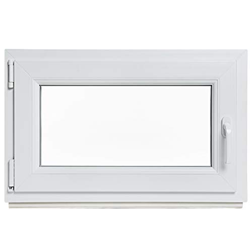 Kellerfenster - Kunststoff - Fenster - weiß - BxH: 85 x 45 cm - DIN rechts - 3-fach-Verglasung - Lagerware