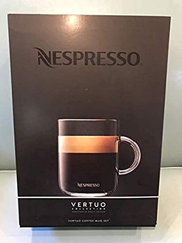 Nespresso Vertuo Kaffee Mug Set (2X 390 ml) inkl. 2 Löffel Glassbecher