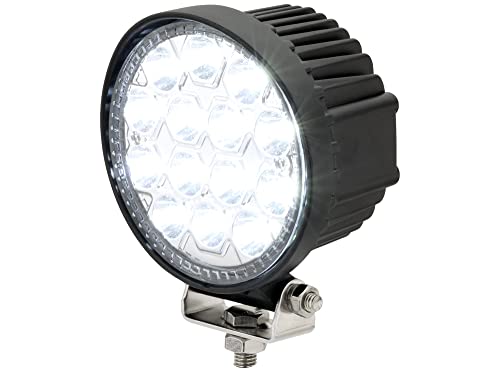 AdLuminis LED Arbeitsscheinwerfer Rund, 42 Watt 2520 Lumen, EPISTAR Chips, Für 12V 24V, Mega Spot Beleuchtung 10°, IP67 Schutzklasse, 6000K, Zusatzscheinwerfer, Rückfahrscheinwerfer, Suchscheinwerfer