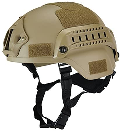 Taktischer Air Gun Paintball Fast Helm Mit NVG-Halterung Und Seitenschienen, Verstellbarem Schultergurt, Einheitsgröße Für Alle