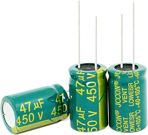 Kondensator-Kit 50 Stück ~ 500 Stück/Lot 47 UF 450 V 450 V 47 UF Hochfrequenz-Kristall-Elektrolytkondensator 16 mm x 25 mm Kondensatoren Steuerkreise (Size : 100PCS)