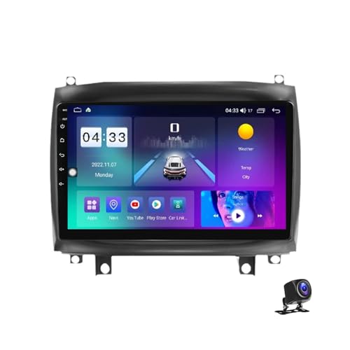 Plusfish 9 Zoll Android 13 Autoradio Für Cadillac Cts 2003~2007 Touchscreen Autoradio Bluetooth Wireless Carplay Android Auto Multimedia Navigation Mit DSP FM RDS Radio,M800s 8core 8g+256g