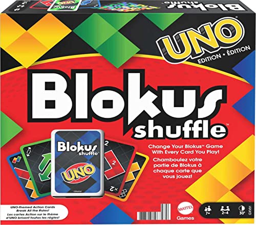 Mattel Games GXV91 Blokus Shuffle: UNO Edition, Mehrfarbig