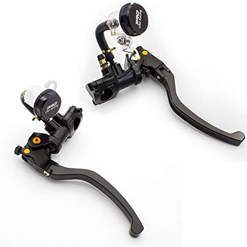 7/8" 22mm Universal Motorcycle Double Hydraulic Brake Clutch Master Cylinder Levers for 300cc-1800cc Sport bike/Street bike/Scooter Ducati TRIUMPH Aprilia