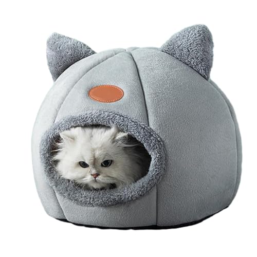 Katzenbettzelt, Katzenhöhle für den Innenbereich | Weiches Schlafnestbett für Welpen - Hundeschlafbett mit Katzenohrenform, Haustier-Katzenschlafzubehör für Katzen, Hunde