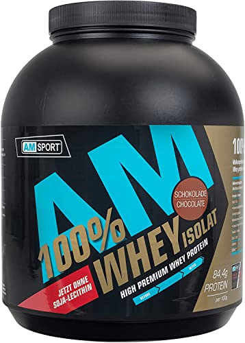 AMSPORT® High Premium Whey Protein Schokolade 1800g, hochwertiges Eiweißpulver für Proteinshakes, Made in Germany