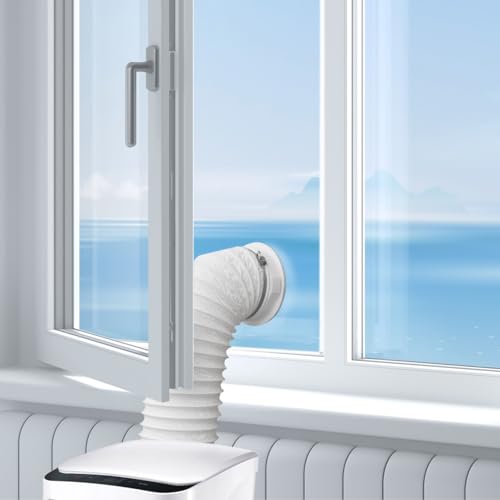 Klimafenster DIY Set I Fensterabdichtung Klimaanlage I Fensterdurchführung für mobile Klimageräte mit Abluftschlauch I Hot Air Stop I Ø 80-150 mm