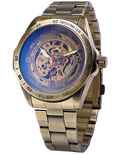 EASTPOLE Herren Automatik Mechanik Uhr Armband aus Edelstahl + EASTPOLE Geschenkbox PMW369