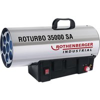 ROTHENBERGER Industrial Gas – Heiz – Kanone / Gebläse RoTurbo 35000 SA inkl. Piezo-Zündung , Schlauch , Schlauchbruchsicherung & Regler 34,0 kW, regelbar, 1500000364