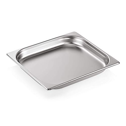 Gastronormbehälter GN2/3 aus Edelstahl, ideal für ihren Dampfgarer, Kombidämpfer, Backofen, Chafing Dish, Bain Marie, Saladette