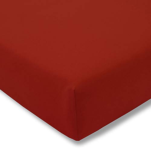 ESTELLA Spannbettlaken Single-Jersey rot Größe 90x190 cm - 100x200 cm