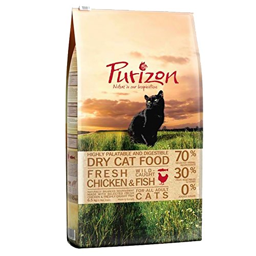 Purizon Premium Trockenfutter für Katzen, mit Huhn und Fisch, 6,5 kg