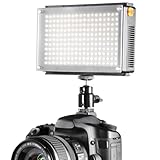 Walimex Pro LED Foto Video 209 Bi-Color, LED Leuchte, On Camera, Kopflicht, Foto Video Leuchte, Tageslicht, Bi Color, 1x NP-F 550 Akku