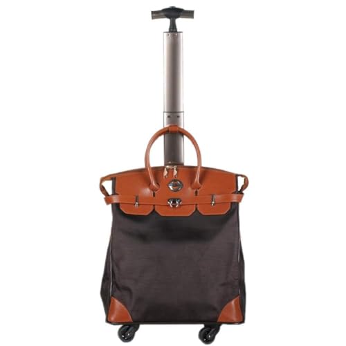 WolFum Satchel-Koffer, Reise-Trolley, Handgepäck, Ultraleicht (Größe: 22 Zoll). Doppelter Komfort