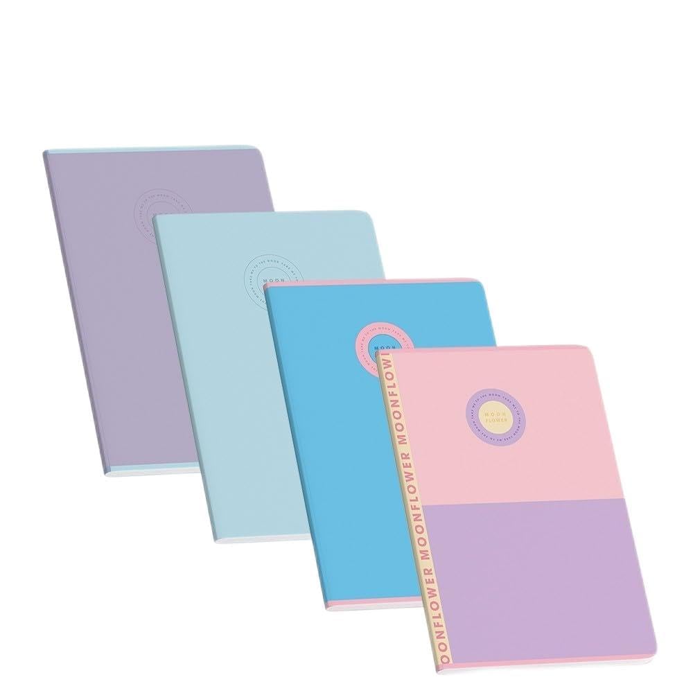 Ambar - Packung mit 10 Notizbüchern aus Kunststoff, pastellfarben, A4-48 Blatt, 90 g, liniert, mehrfarbig, einzeln (100300860122)