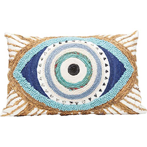 Kare Design Kissen Ethno Eye, rechteckiges Dekokissen für das Sofa, Kissen in Augen Form, mehrfarbiges Kissen, 35x55cm (H/B/T) 3,75 54 36