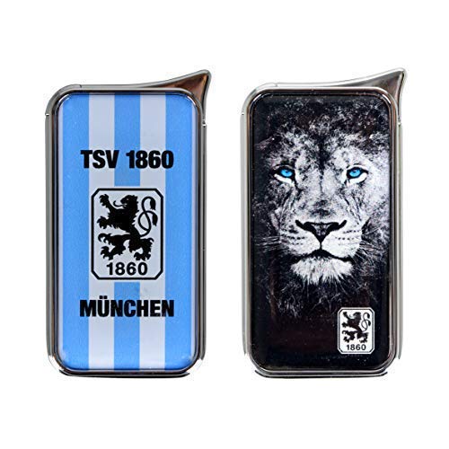 TSV 1860 München Feuerzeug Atomic Doming - offizieller Lizenzartikel (2er Set blau/weiß und Löwe)