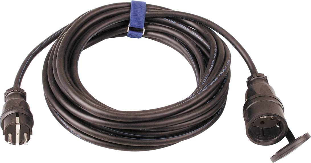 SIROX® Verlängerung H07RN-F 3 G 1,5 mm² mit Deckel am Band Leitungsfarbe schwarz, Länge 5 m