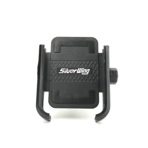 GUODIBAIHUO Ständer Für Mobiltelefone Motorrad Lenker Rückspiegel Handy Halter GPS Stand Halterung Für Honda Silver Wing 400 600 SILVERWING 2024 (Farbe : Black Mirror, Größe : 1)