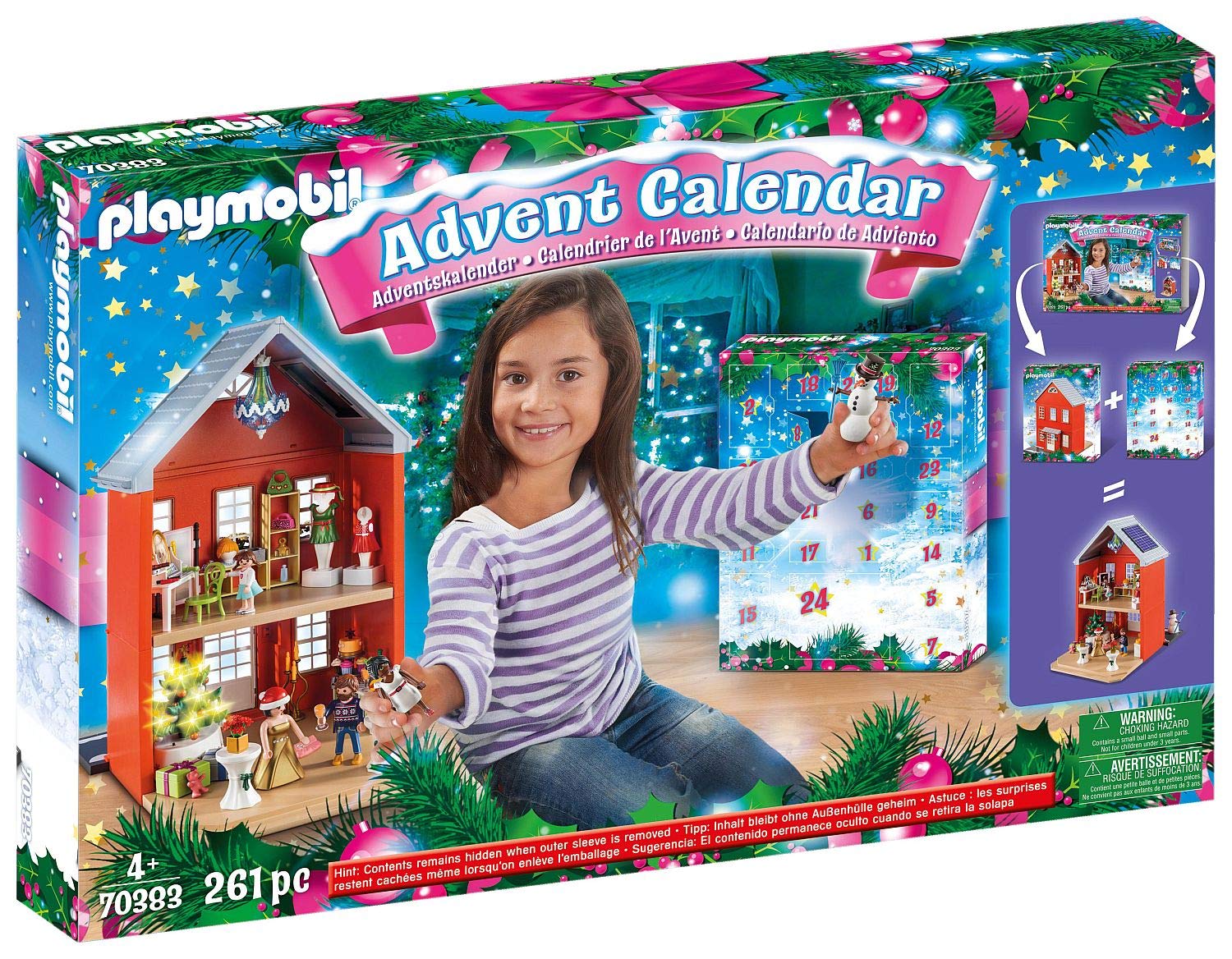 PLAYMOBIL Großer Adventskalender 70383 Weihnachten im Stadthaus, Inklusive Haus, Für Kinder ab 4 Jahren