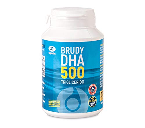 BRUDY DHA 500 TRIGLYCERID | 90 Kapseln | Rohstoff für eine nachhaltige Fischerei | Hergestellt in der Europäischen Union | Schadstofffrei