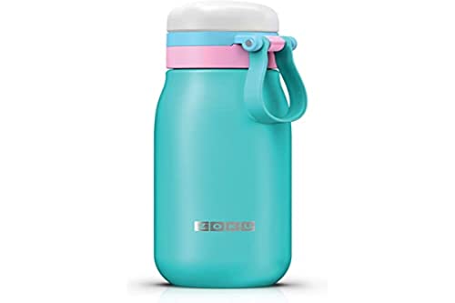 Zoku Ultraleichte Edelstahl-Flasche für Kinder, 510 ml, Soft-Touch-Trageschlaufe, Blaugrün