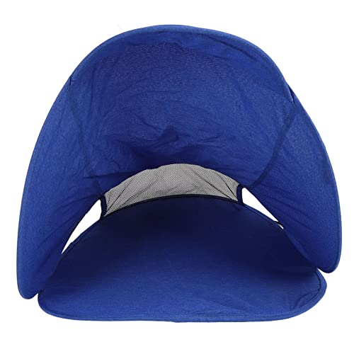 Mini-Kopf-Pop-Up-Zelt, Mini-Zelt Strand-Sonnenschutz, Gesichtsschutz, Sonnenblocker, atmungsaktiv, Auto-Pop-Open-Wärmeableitung (Blau)