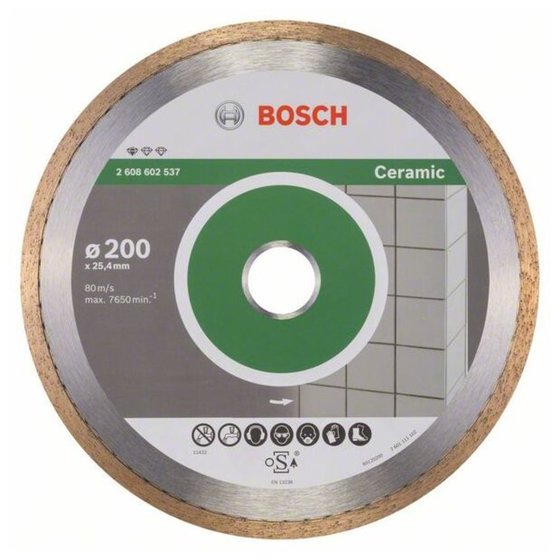 Bosch - Diamanttrennscheibe Standard for Ceramic, 200 x 25,40 x 1,6 x 7mm