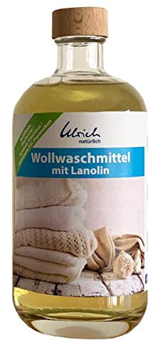 Wollwaschmittel mit Lanolin in Glasflasche, flüssig 500ml - Ulrich natürlich