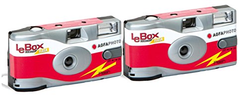 AgfaPhoto LeBox 400 27 Blitz / Flash Einwegkamera (2-er Set bis zu 54Aufnahmen)