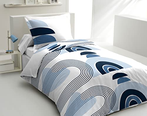 Home Linge Passion Bettbezug, 2-teilig, 100% Baumwolle, 57 Fäden/cm², 140 x 200 cm, Lonsdale, Blau