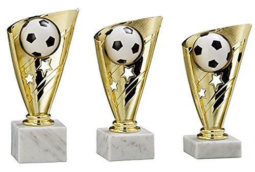 RaRu 3er-Serie Fußball-Pokale mit Wunschgravur