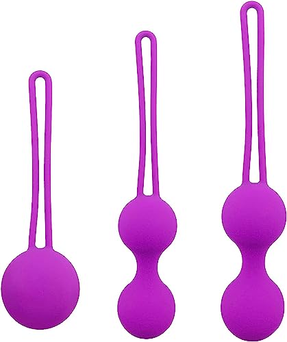 WJE Ben Wa Balls Pelvic Floor Weights Exercise Balls for Women, Silicone Cone Balls Pelvic Floor Training Balls, Women Pelvic Floor Weakness and Incontinence Bladder Control