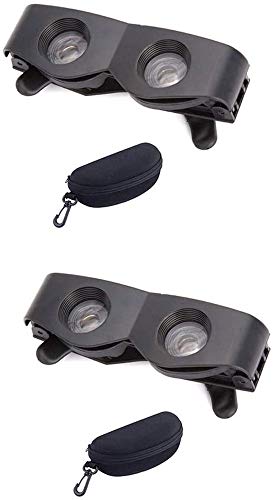 CheungLee Fishing Eyewear Plastic Frame Fishing Magnifier Outdoor Fishing Portable Magnifying Glasses Telescope Binoculars 2Pcs