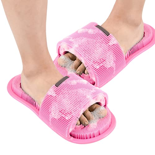 Jomewory Simple Feet Cleaner | Fußmassagegerät für Dusche - Fußabstorbene Haut Entferner Ohne Bücken Rutschfeste Füße Massagegerät Slipper für müde Füße